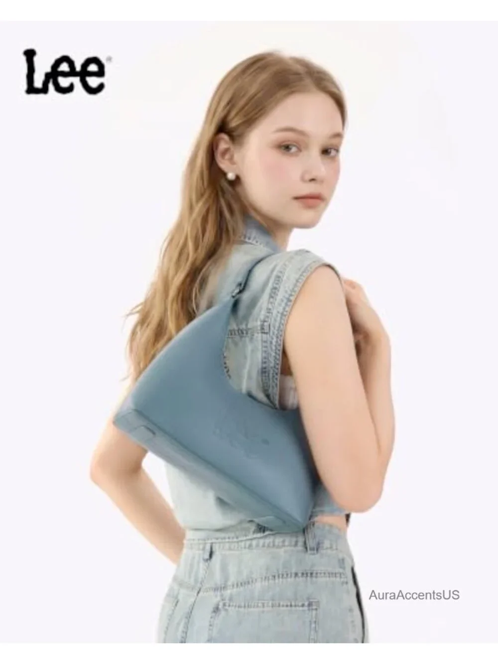 Crescent Hobo Shoulder Bag Faux Leather Underarm Purse